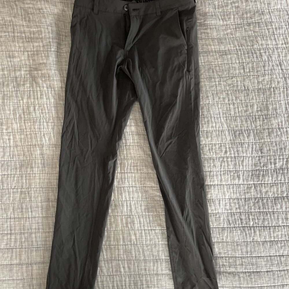 Vuori Meta Pant Mens 30 Gray Athletic Slim Fit Performance Tapered 30x30